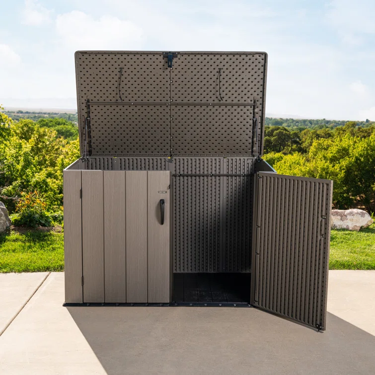 75 Cubic Feet High-Density Polyethylene (Plastic) Steel Reinforced Outdoor Storage Shed