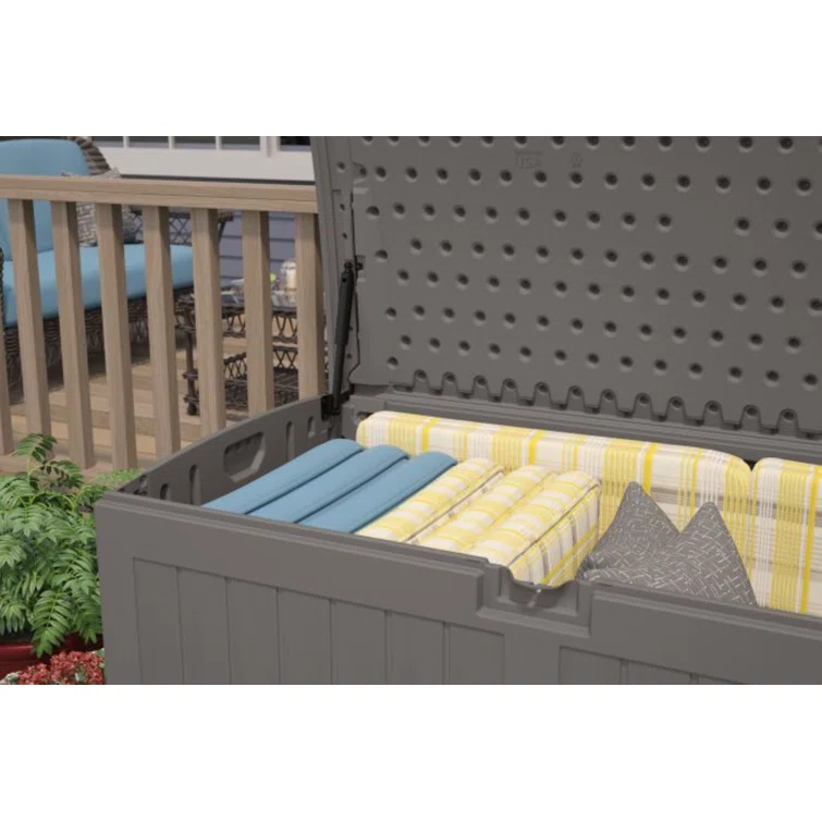 Suncast 200 Gallon Water Resistant Deck Box in Stoney
