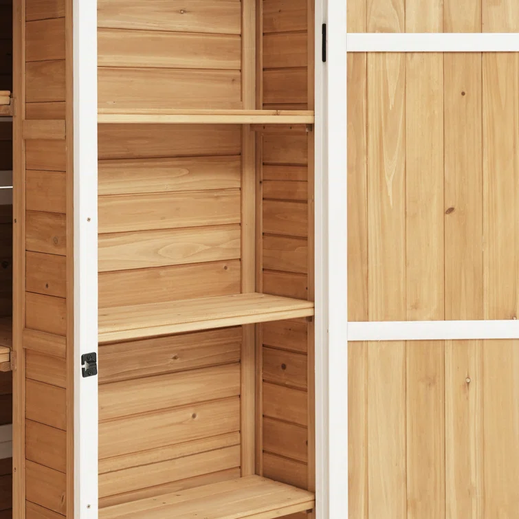 4 ft. W x 2 ft. D Wood Vertical Tool Shed