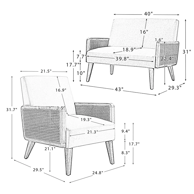 Sybil 3-Piece Living Room Set