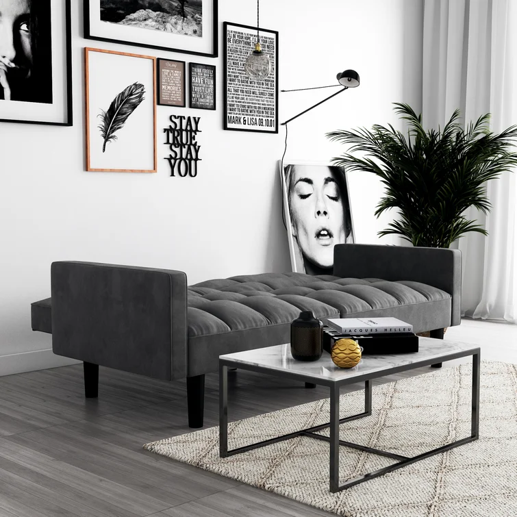 Brady Twin 78'' Upholstered Convertible Sofa