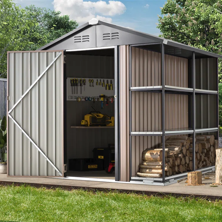 6 ft. W x 6 ft. D Metal Storage Shed