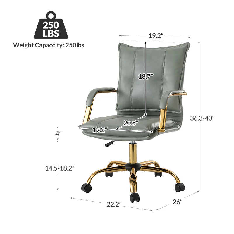 Michele Vegan Leather Task Accent Chair