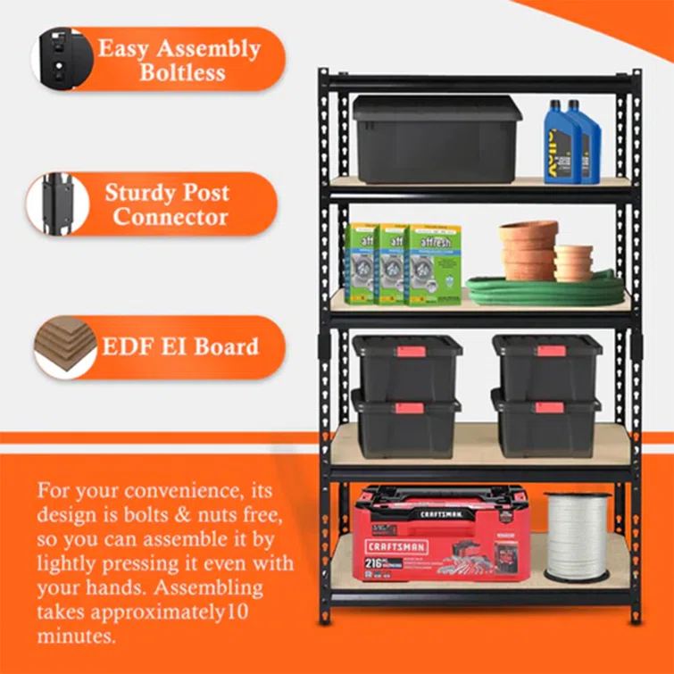 Steel Height -Adjustable Shelving Unit