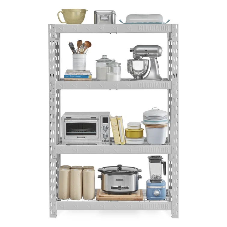 48" Wide Heavy Duty Rack With Four 18" Deep Shelves