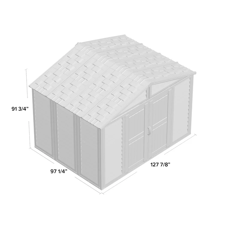 Woodbridge Plus 10.5 ft. W x 8 ft. D Plastic Storage Shed