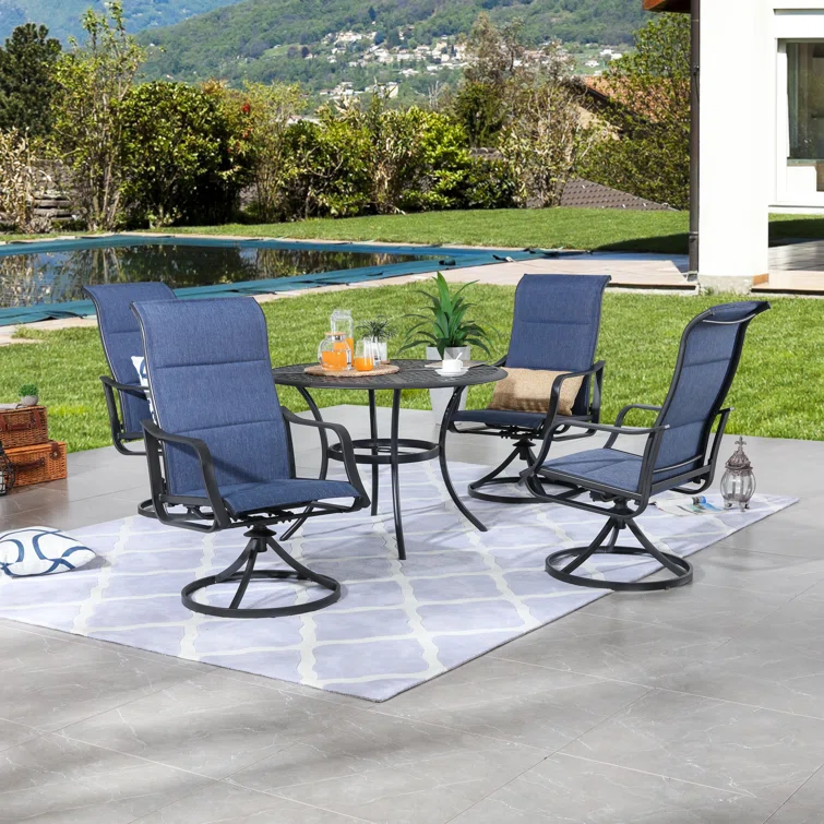 Rusi 4 - Person Round Outdoor Dining Set