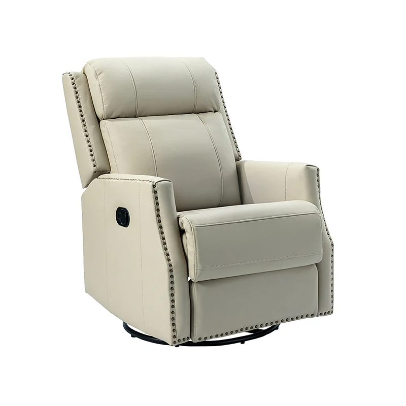 Epimetheus Genuine Leather Manual Swivel Recliner