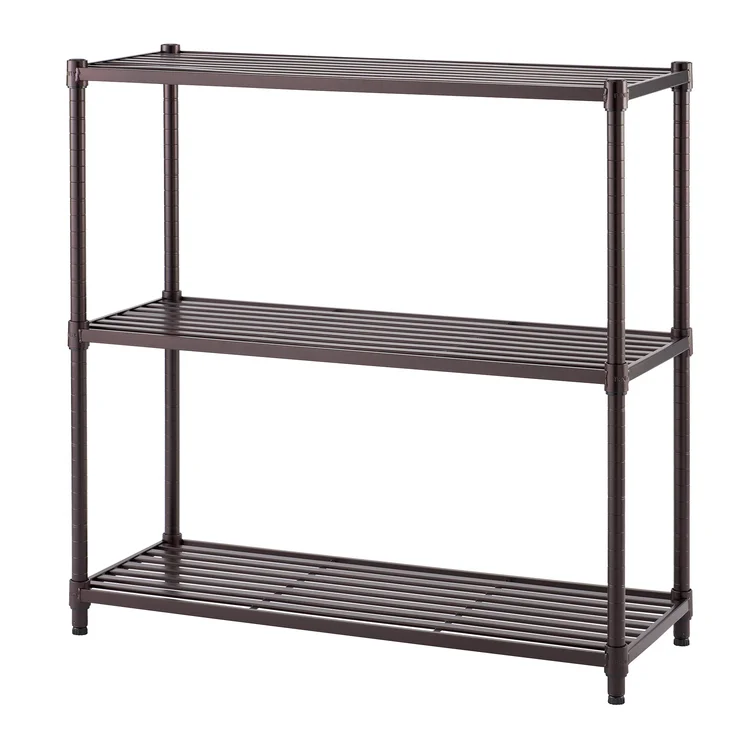 36" W x 14" D x 35" H 3 Tier Slat Shelving