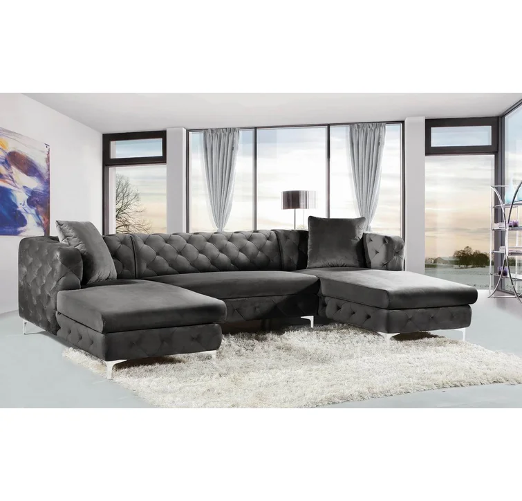 Miranda 3 - Piece Velvet Sectional