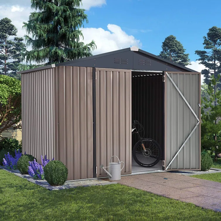 8 ft. W x 6 ft. D Metal Storage Shed