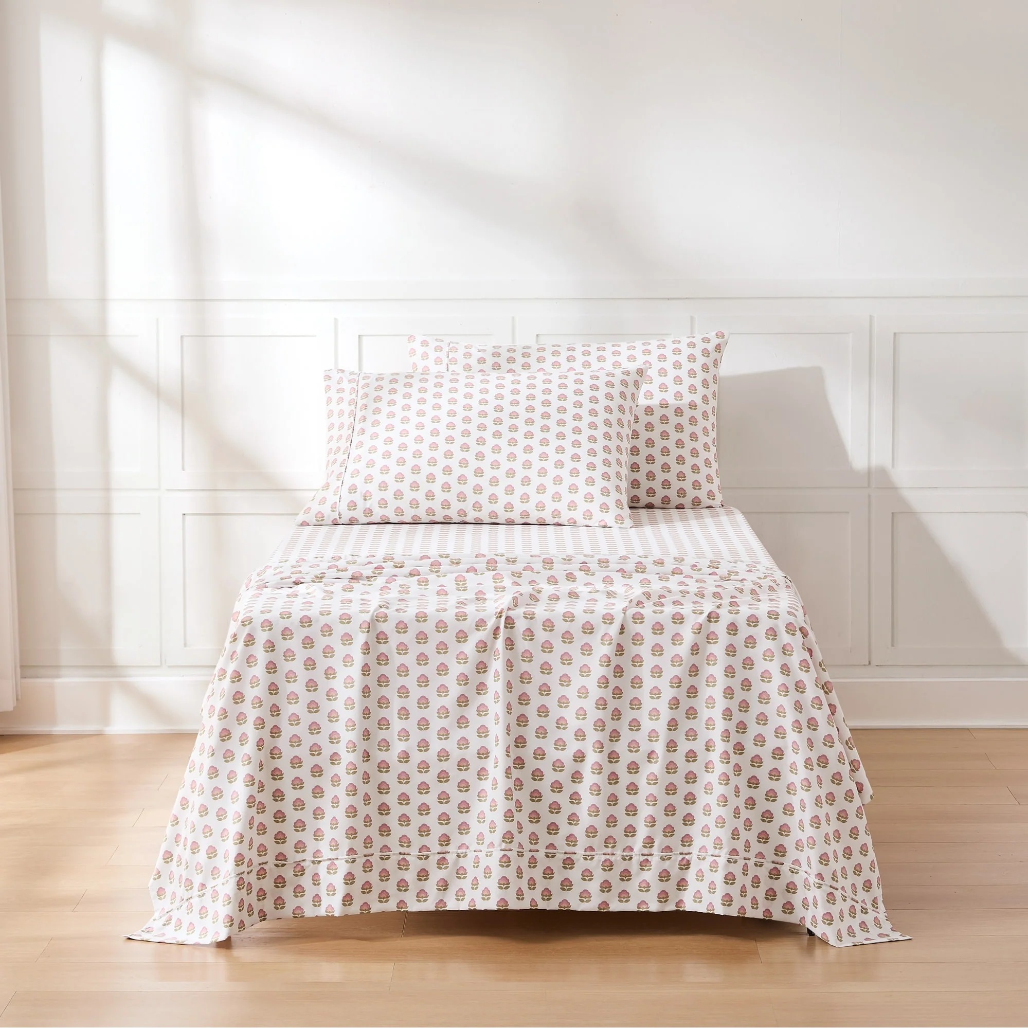 Lush Decor Prisha Floral Peach Sheet Set