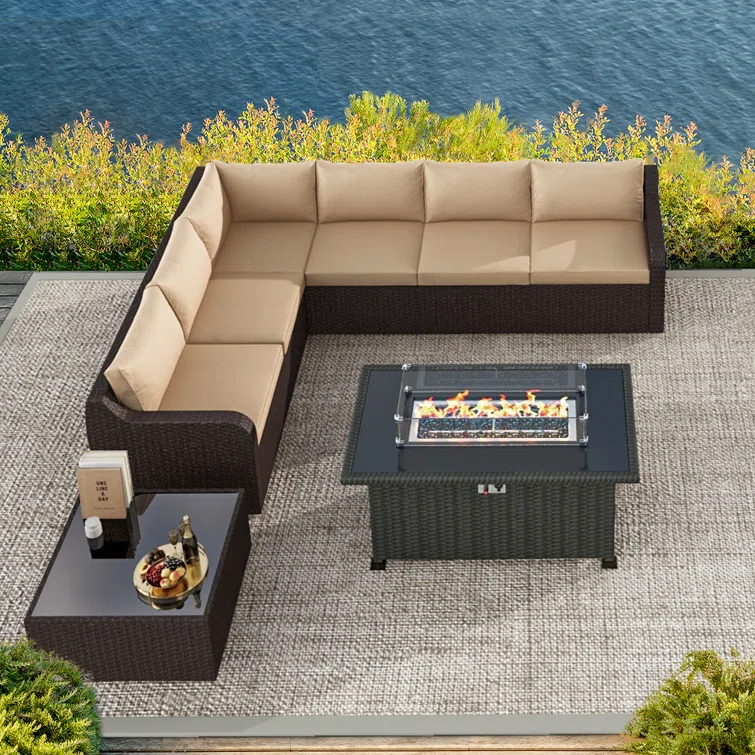 Cinnamin 6 - Person Outdoor Seating Group with Cushions