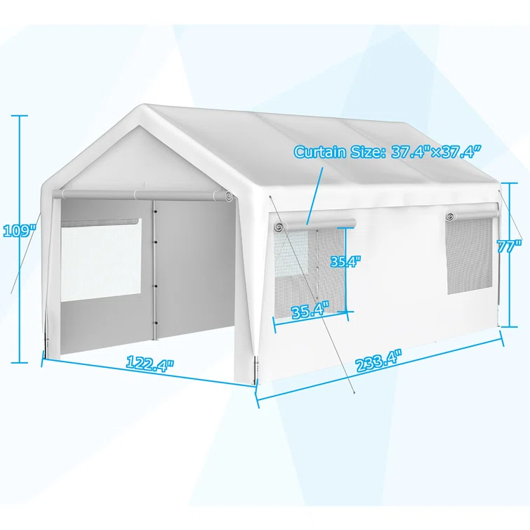9 ft. W x 10 ft. D Metal Garage Shed