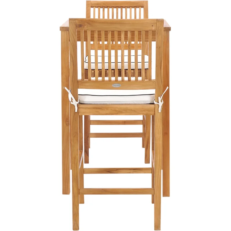 2 - Person Square Teak Outdoor Dining Set with Cushions