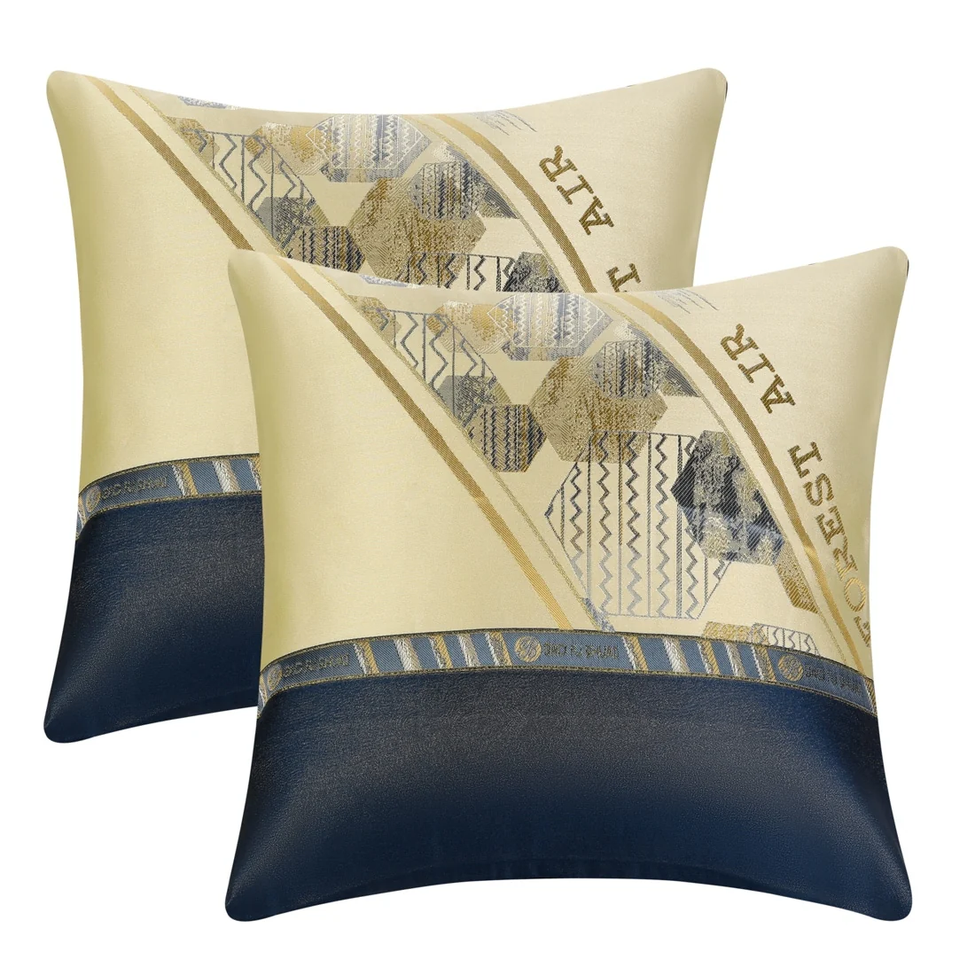 Pack of 2 Decorative Pillow Covers for Sofa Home Bedroom Vintage Print Throw Pillow Case