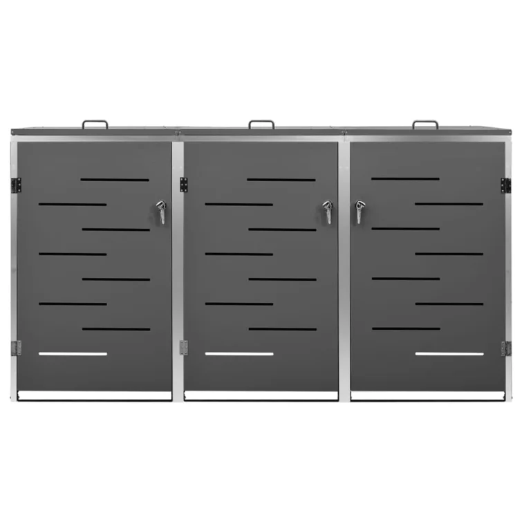 Vidaxl Triple Wheelie Bin Shed 81.5