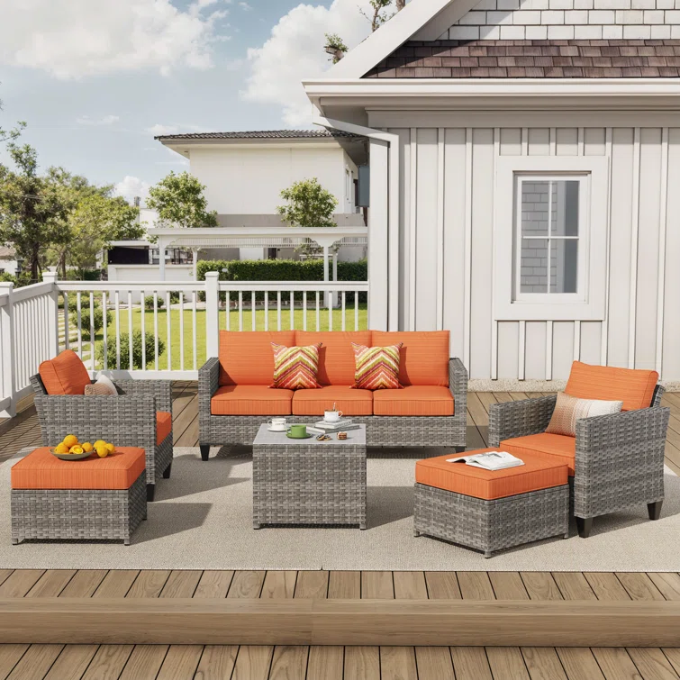Harbin 5 - Person Outdoor Seating Group with Cushions
