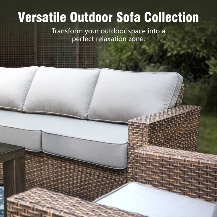 Outdoor Wicker Patio Conversation Furniture Set