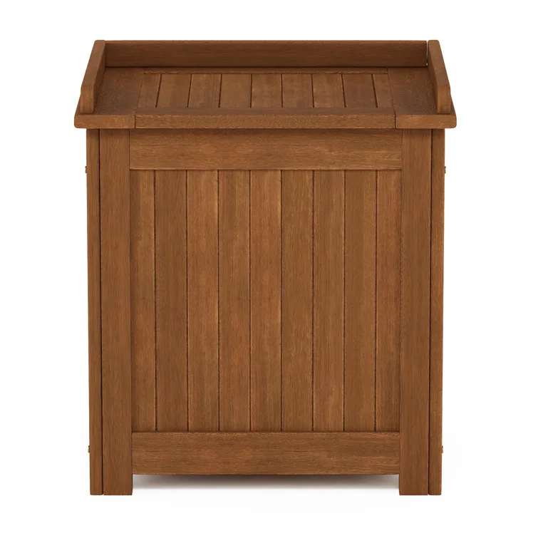 Loon Peak® Ermont 20.3'' W 1 Gallons Water Resistant Solid Wood Deck Box in Natural