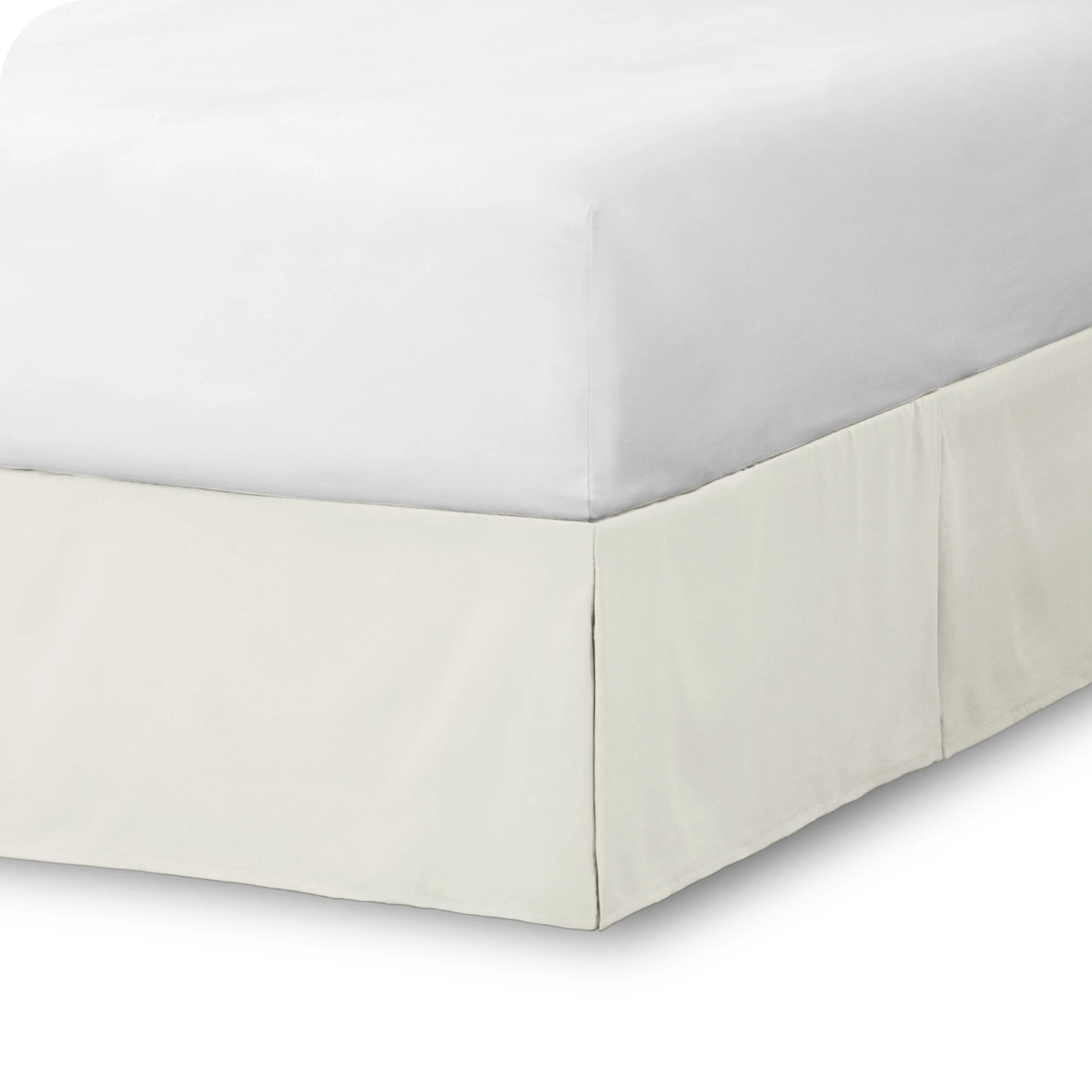 Bare Home Pleated Bed Skirt - 15-Inch Tailored Drop Easy Fit