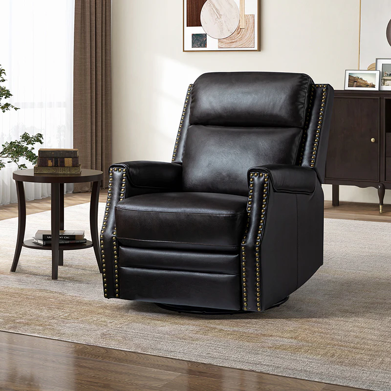 Hieronymus Genuine Leather Power Rocking Recliner