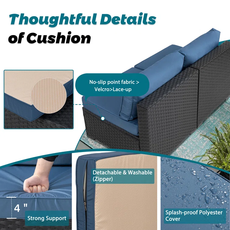 Bushrah 6 - Person Outdoor Seating Group with Cushions