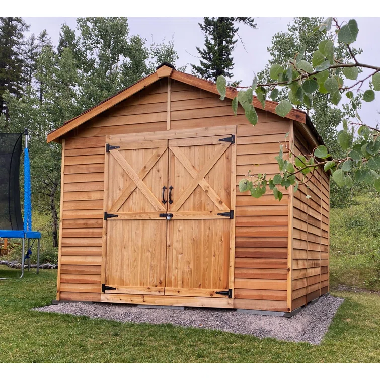 Rancher 10 ft. W x 10 ft. D Western Red Cedar Wood Storage Shed
