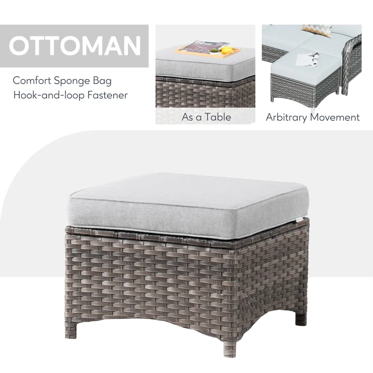 Tommy 5 -Person Outdoor Seating Group With Cushions