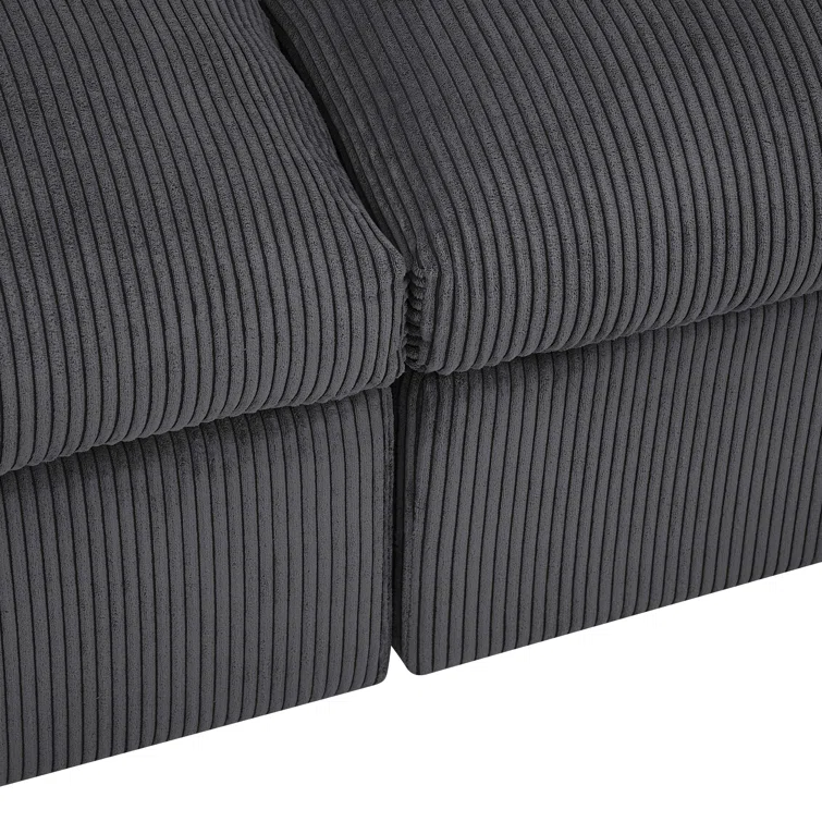 6 - Piece Corduroy Sectional