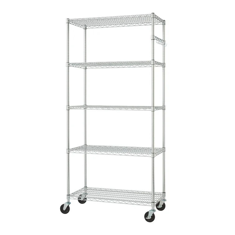 EcoStorage™ 36'' W Steel Shelving Unit with Wheels