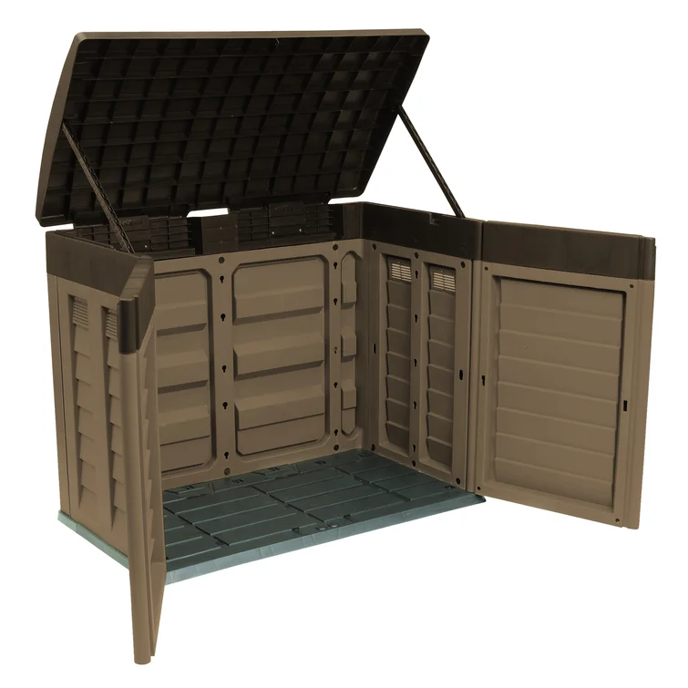 Kronz 5 ft. W x 3 ft. D Plastic Horizontal Tool Shed