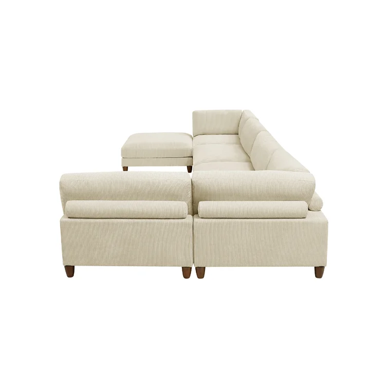 Espinosa 6 - Piece Corduroy Sectional