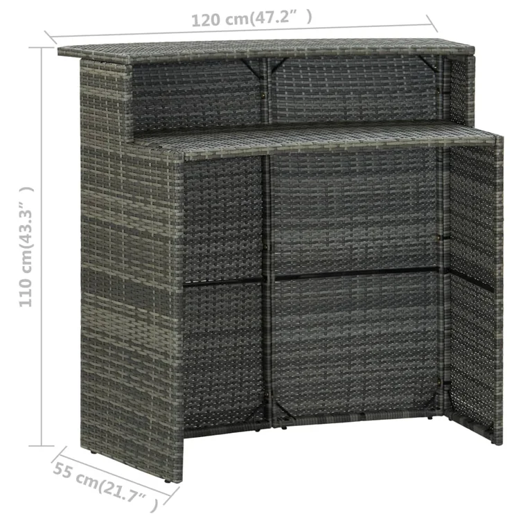 Patio Bar Set Bar Table and Stools Patio Furniture Set Conversation Set