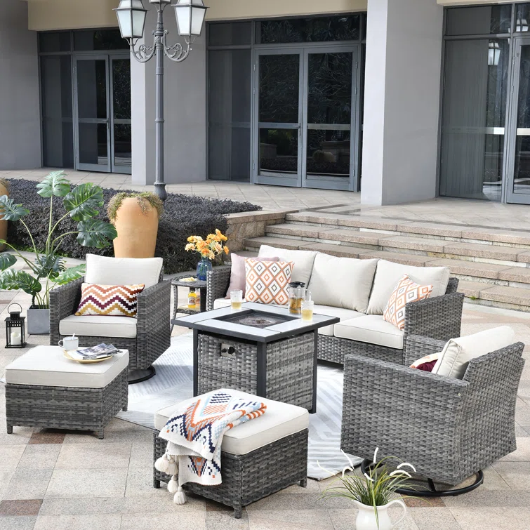 Ben 5 - Person Outdoor Seating Group with Cushions