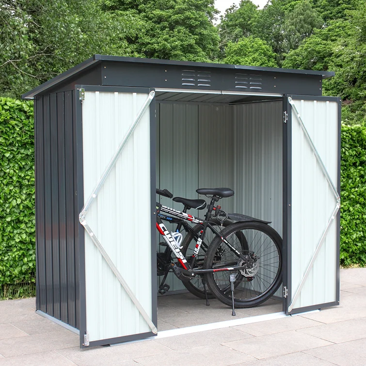 6 ft. W x 4 ft. D Metal Vertical Storage Shed
