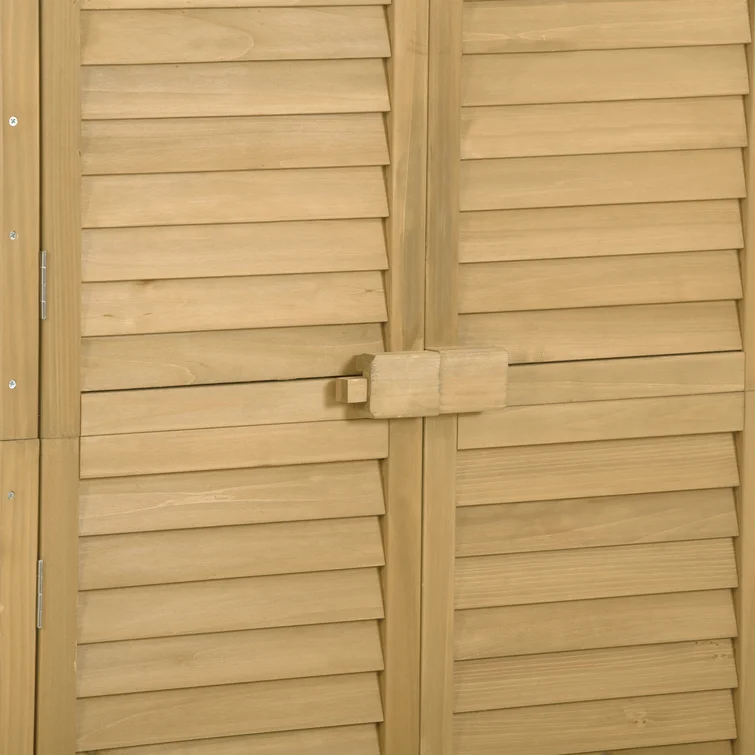 Solid Wood Single Storage Cabinet ( 63'' H x 34.3'' W x 18.3'' D)