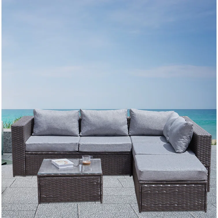5 - Person Outdoor Seating Group with Cushions