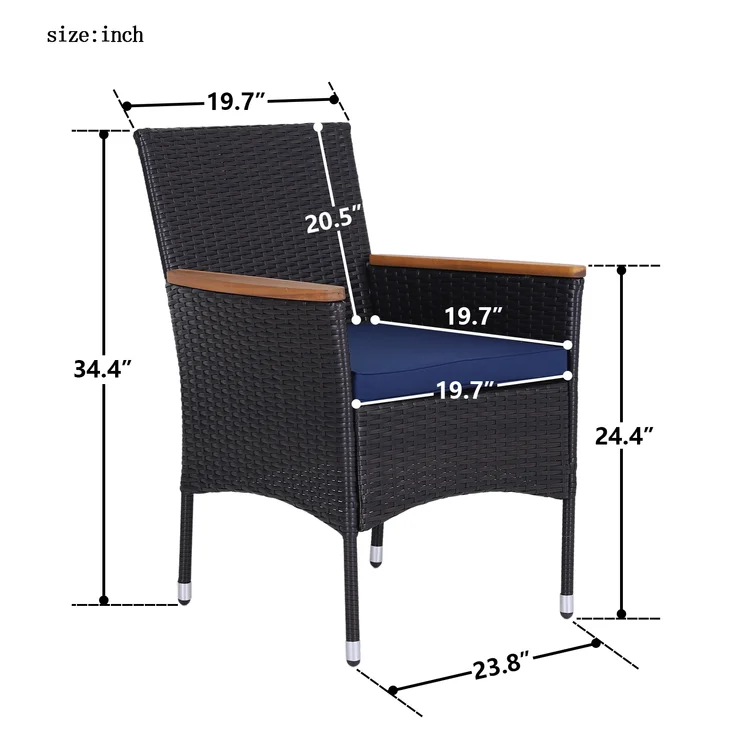 Alyah 4 - Person Square Outdoor Dining Set with Cushions