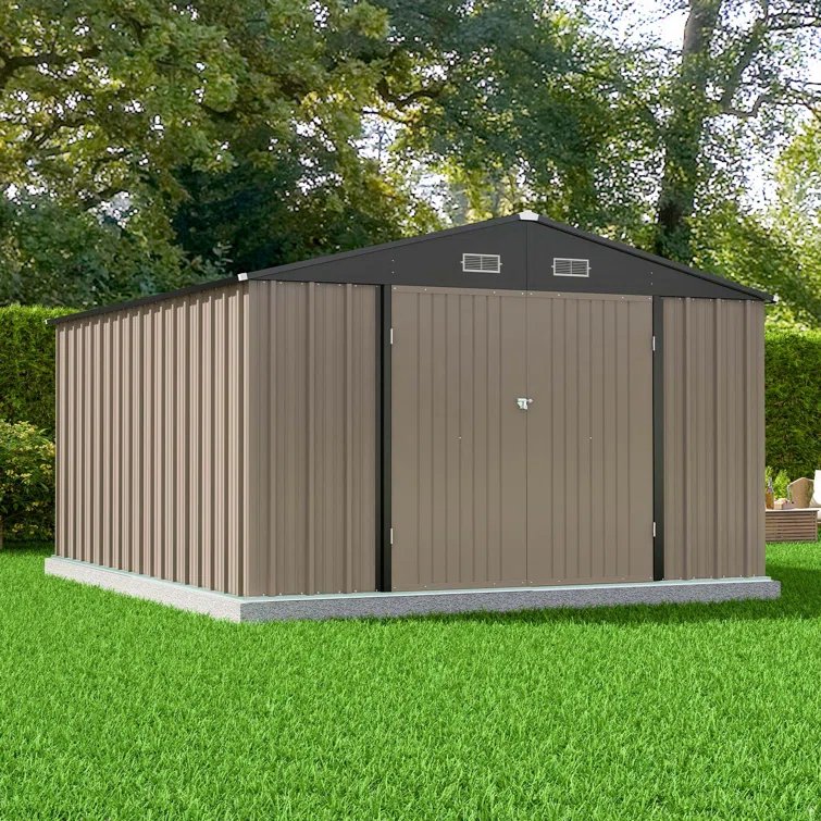 10 ft. W x 12 ft. D Outdoor Metal Storage Shed