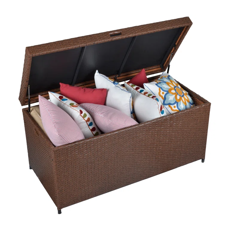 51.58"W 140 Gallon Wicker Water Resistant Deck Box