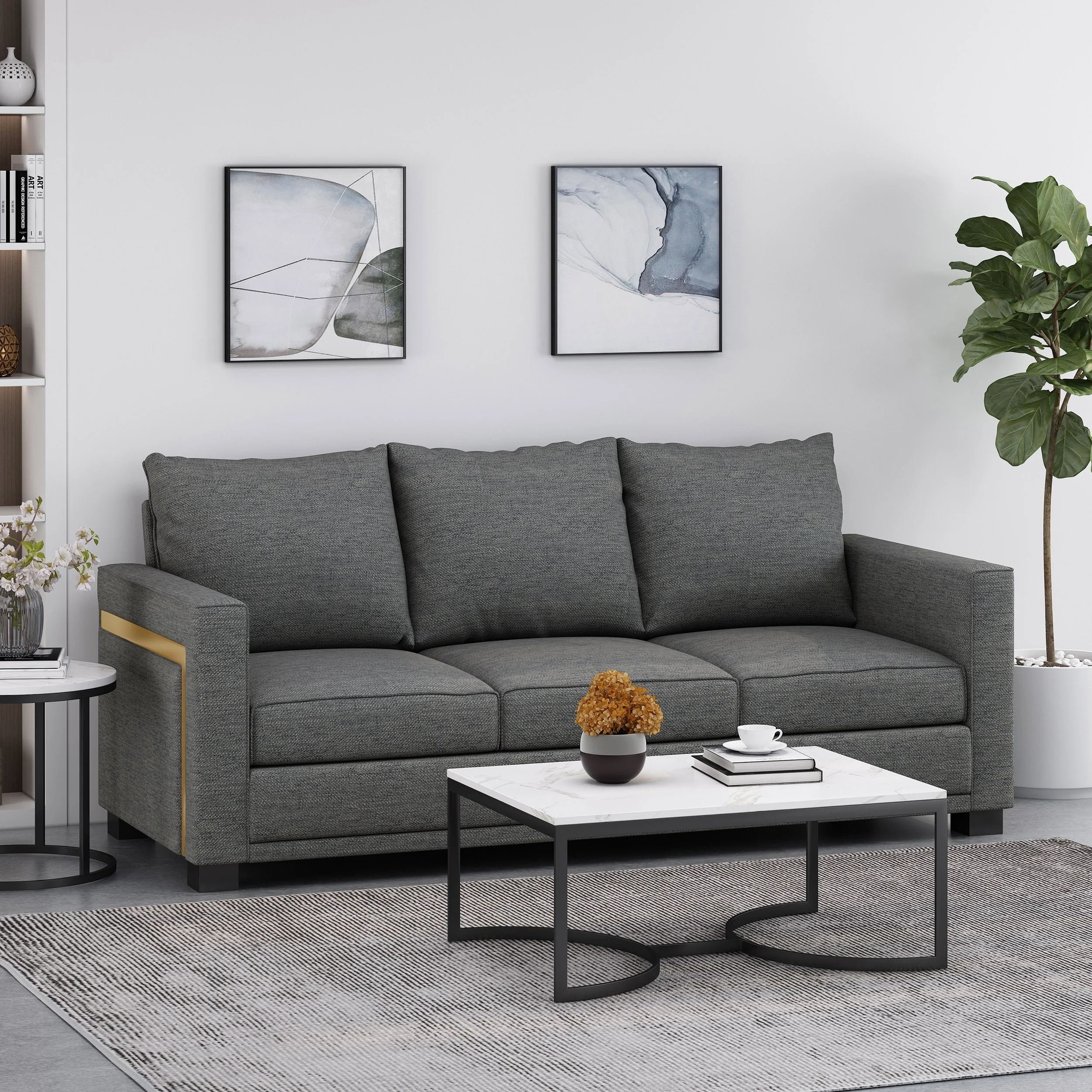 Clarkdale Indoor Upholstered 3 Seater Sofa by Christopher Knight Home