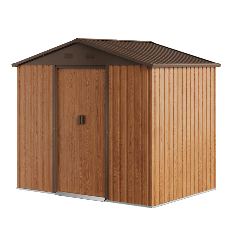 8 ft. W x 6 ft. D Metal Lean-To Storage Tool Shed