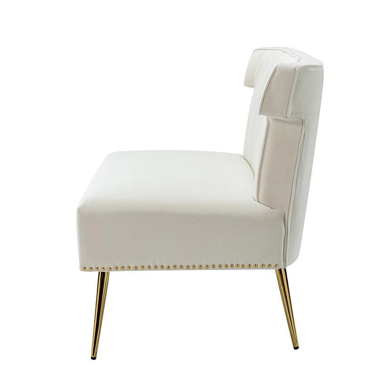 Megara Velvet Armless Wingback Loveseat