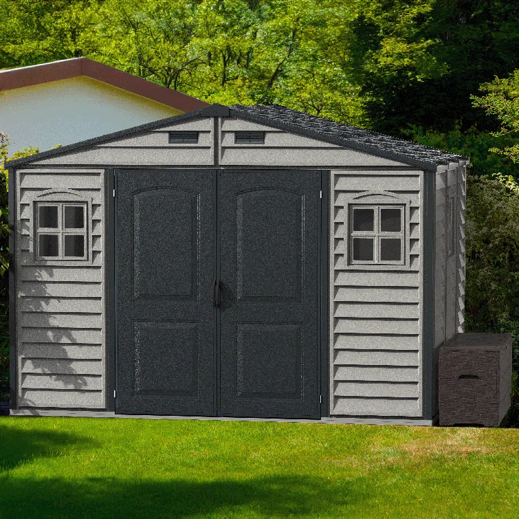10.5 ft. W x 8 ft. D Plastic Storage Shed