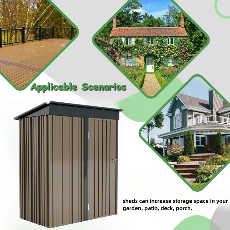 5*3FT Outdoor Storage Shed