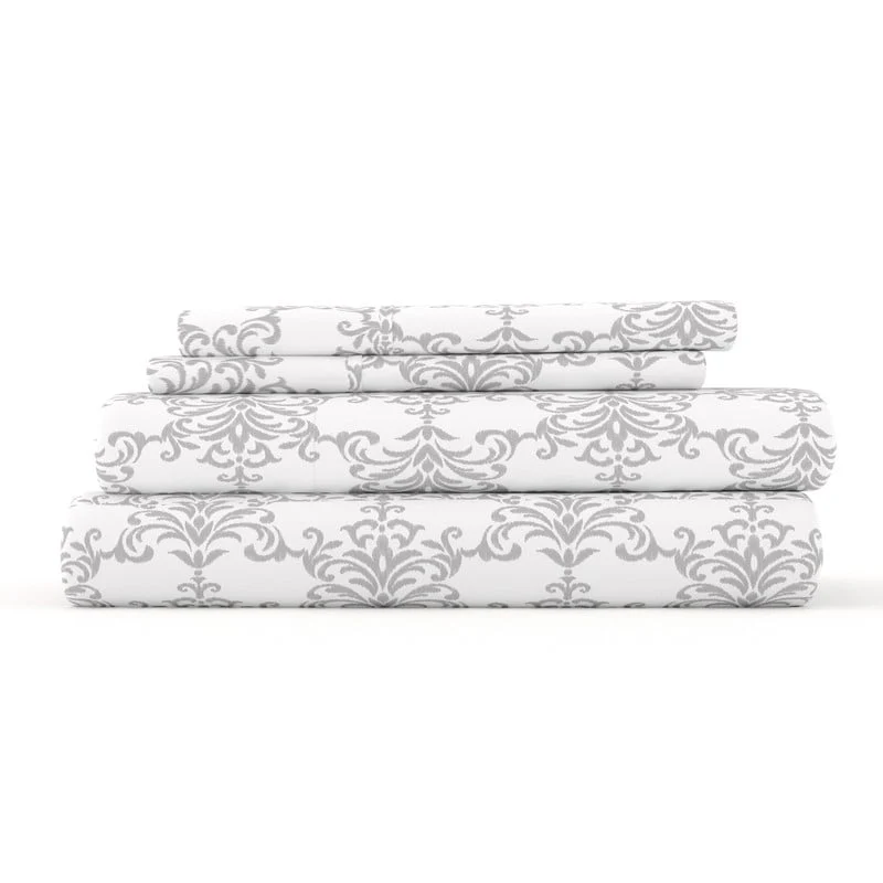 Becky Cameron Soft Bouquet Pattern 4 Piece Deep Pocket Bed Sheets Set