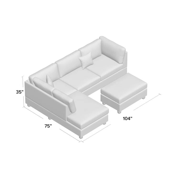 3 - Piece Upholstered Sectional