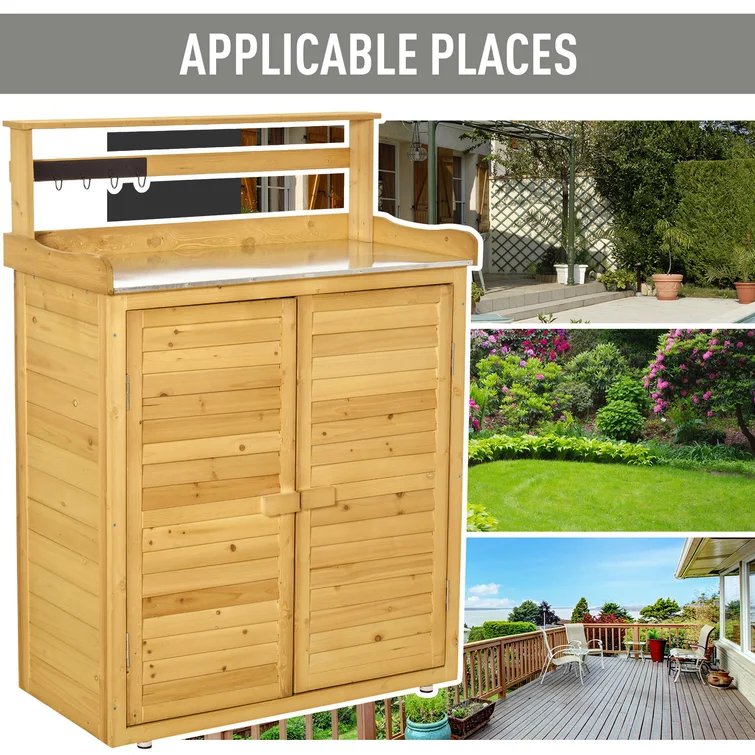 Garden Outdoor 3 ft. W x 2 ft. D Solid Wood Horizontal Storage Shed
