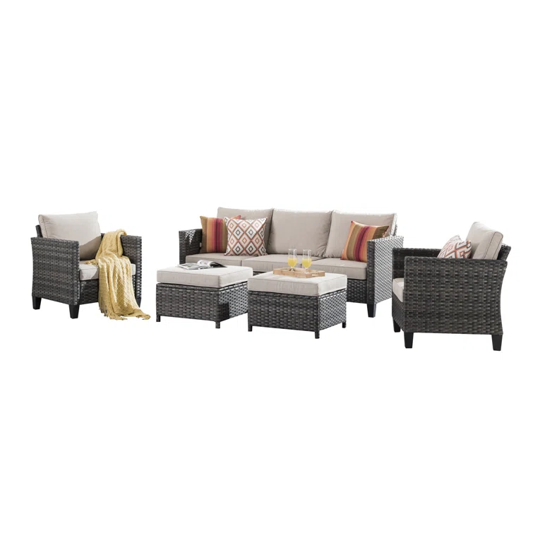 Allcot 5 - Person Outdoor Seating Group with Cushions